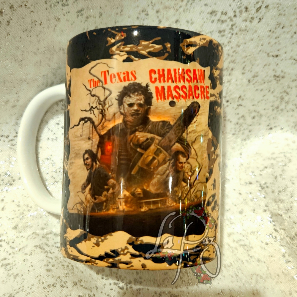 Chainsaw Massacre Ceramic Mug 15 oz Handmade